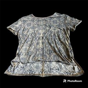 Free people animal snake print casual shirt